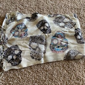 Multi colored skull scarf